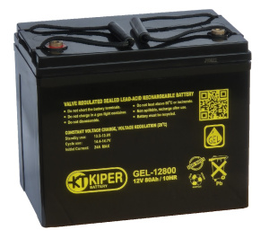 Аккумуляторная батарея гелевая Kiper GEL-12800 12V/80Ah