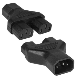 Разъём питания AC-041 переходник IEC C14-C13x2шт
