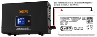 картинка ИБП Kiper Power Smart Universal 500 (500VA/300W) от Кипер Трэйд
