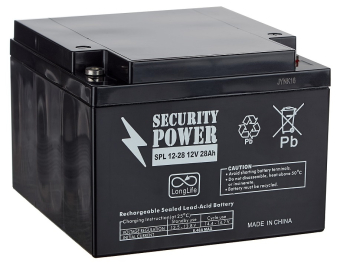 картинка Аккумуляторная батарея Security Power SPL 12-28 12V/28Ah от Кипер Трэйд